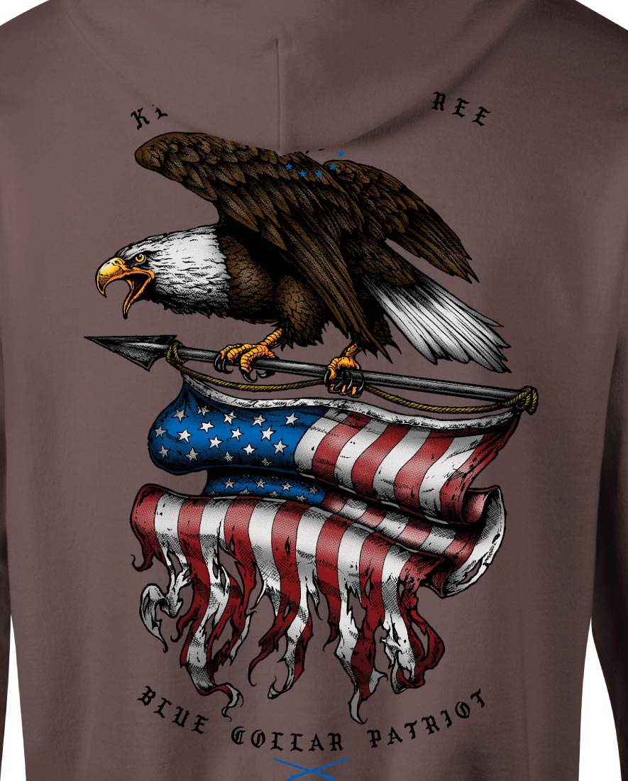 Blue Collar Eagle Hood