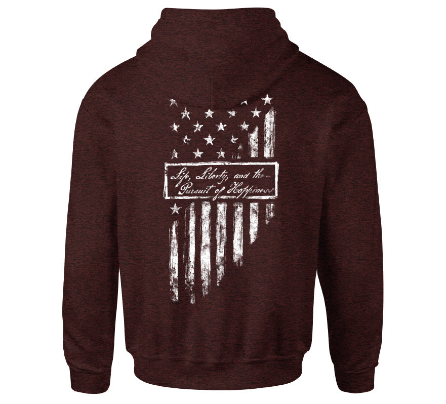 Mens Hooded Sweatshirts - Life Liberty Po Hood